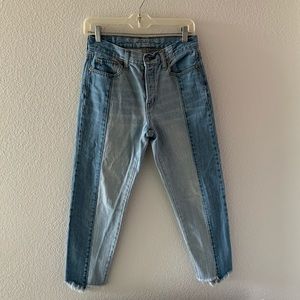 American Eagle Two Toned High Rise Jeans